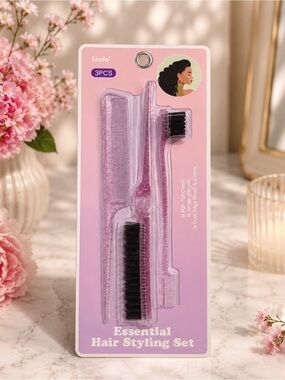 Pink Essential Hair Styling Set - 3PCS